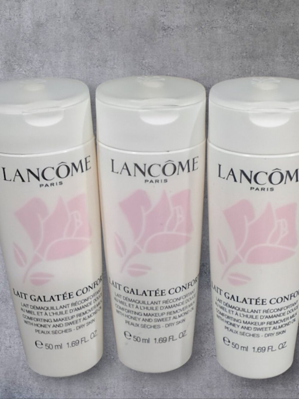 Lot of 3 Lancome Lait Galatee Confort Comforting Makeup Remover Milk 50ml EA - Picture 2 of 3